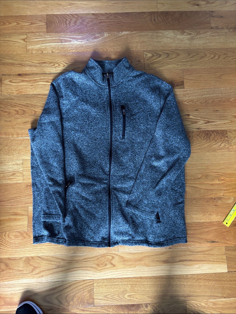 Men's Heather Charcoal Gray Lightweight Full-Zip Jacket